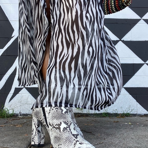 Zebra print fringe sundress - Picture 8 of 9
